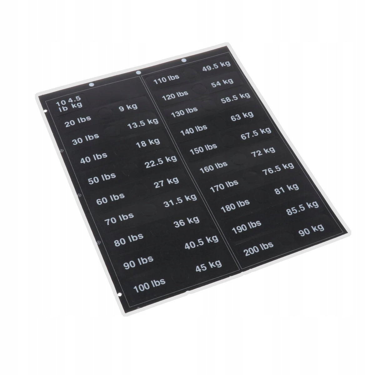 Weight Stickers 4.5kg to 90kg Weighted Block Label Sticker for Weight