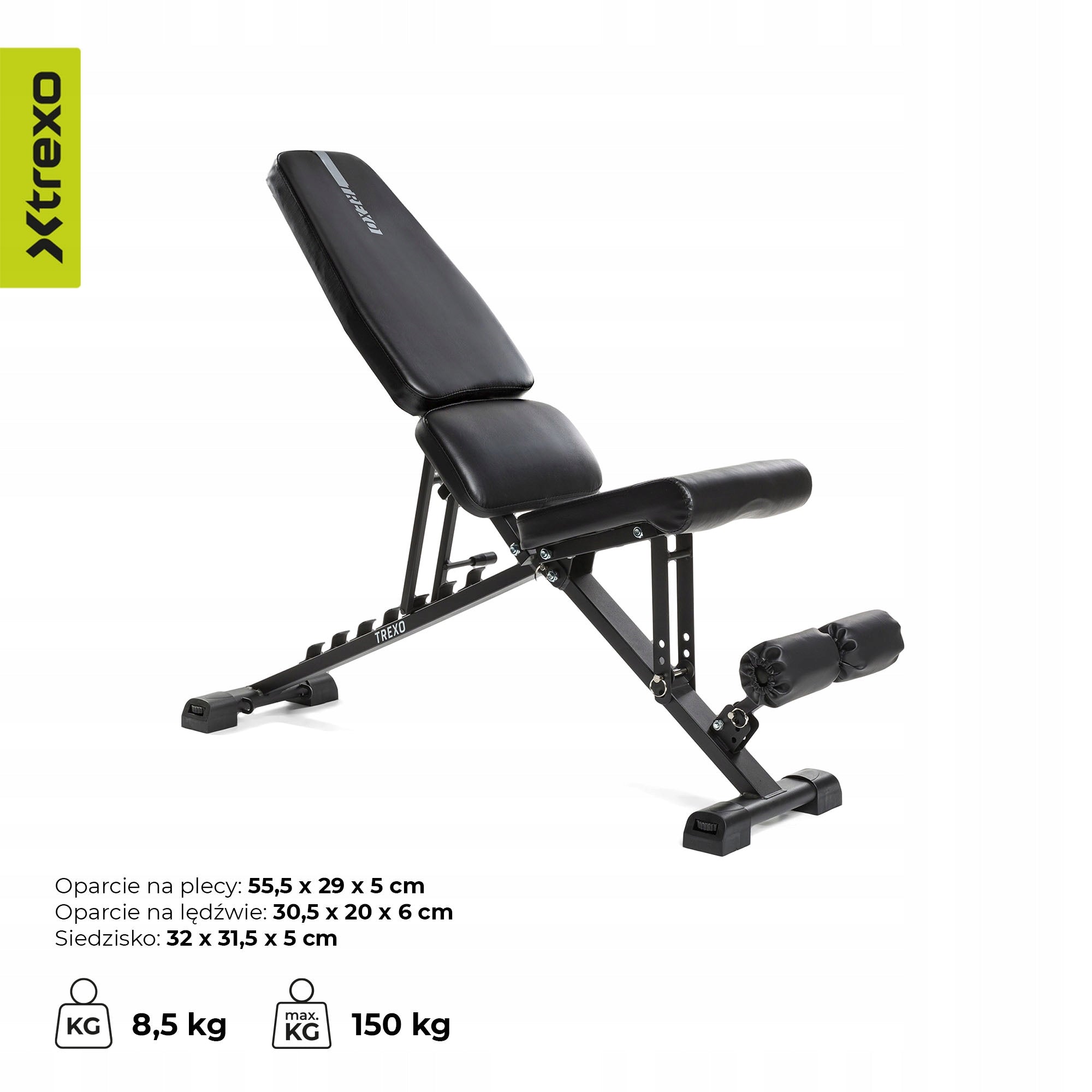 Weight bench XTREXO B200 / adjustable / foldable / multifunctional 150kg Brand Xtrexo