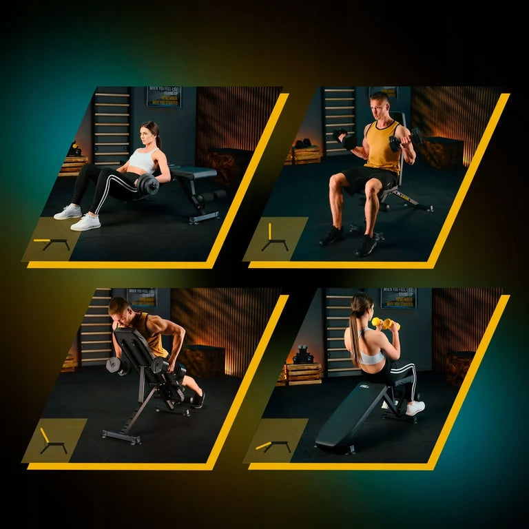 Weight bench exercise bench foldable adjustable slanted Trex Sport Kind adjustable