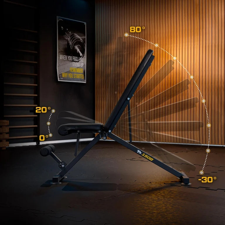 Weight bench exercise bench foldable adjustable slanted Trex Sport Model TX-150B