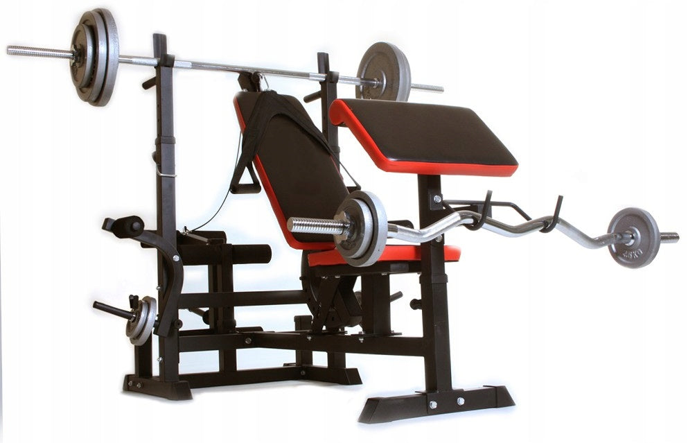 Weight bench large adjustable with prayer book MULTI GYM Model ASSPINWHITE