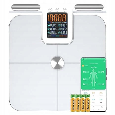 Weight with manual sensors for body composition analysis