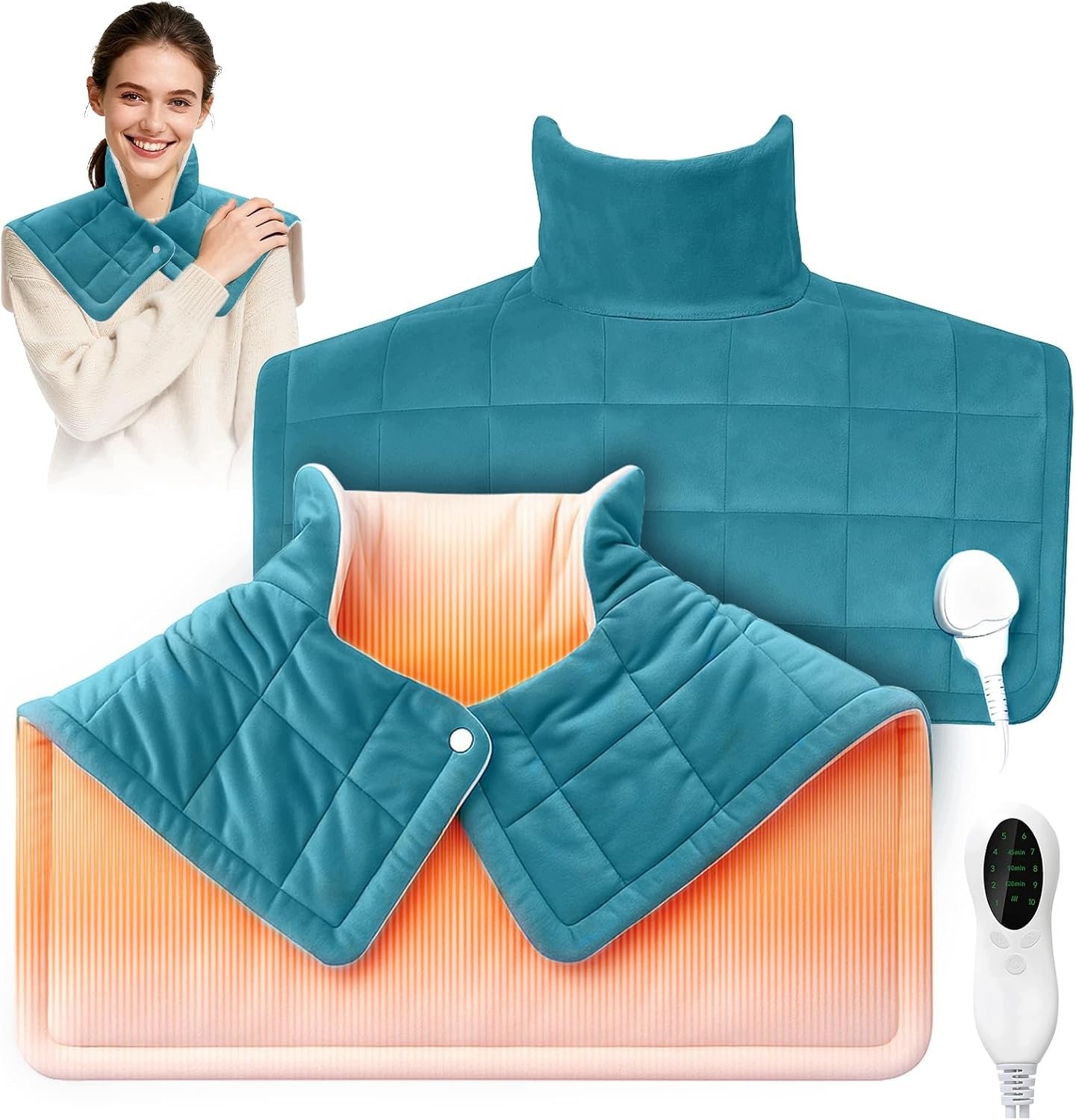 Weighted Heating Pillow for Neck and Arms 10 Levels Timer 0,85kg