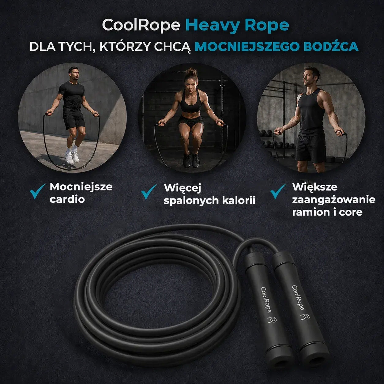 Weighted Jump Rope (Heavy Rope) – Black Brand no brand