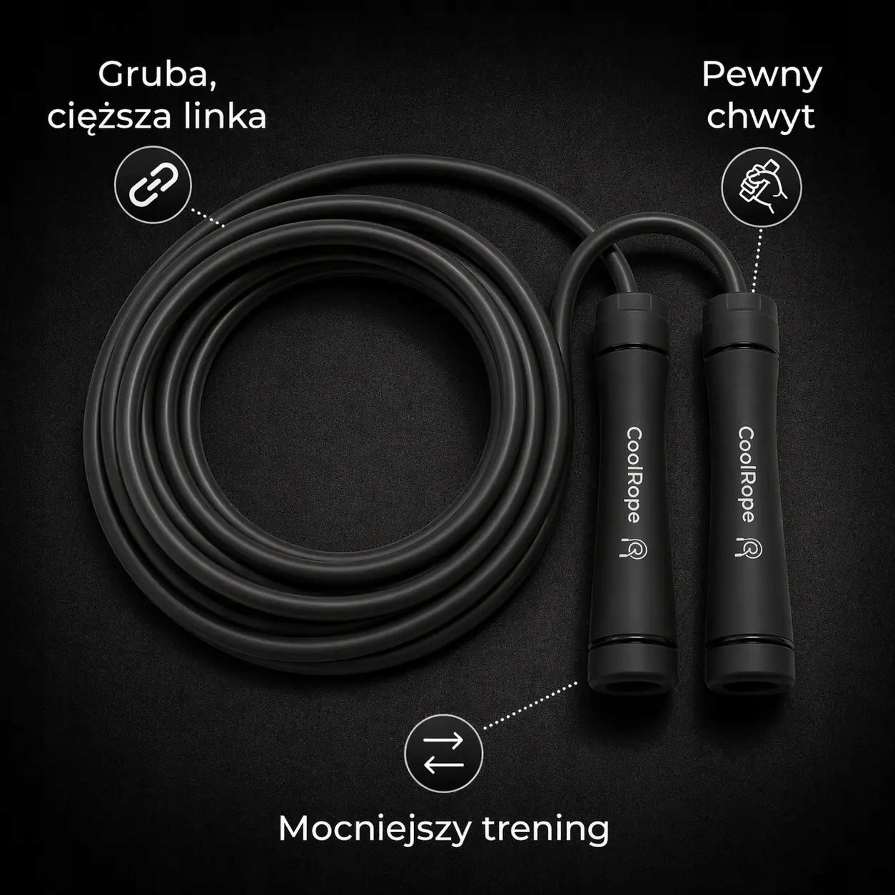 Weighted Jump Rope (Heavy Rope) – Black Manufacturer code CFSOC