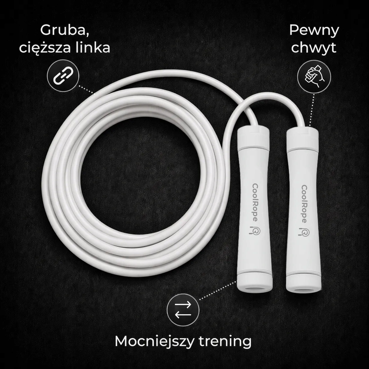 Weighted Jump Rope (Heavy Rope) – White Manufacturer code CFSOC