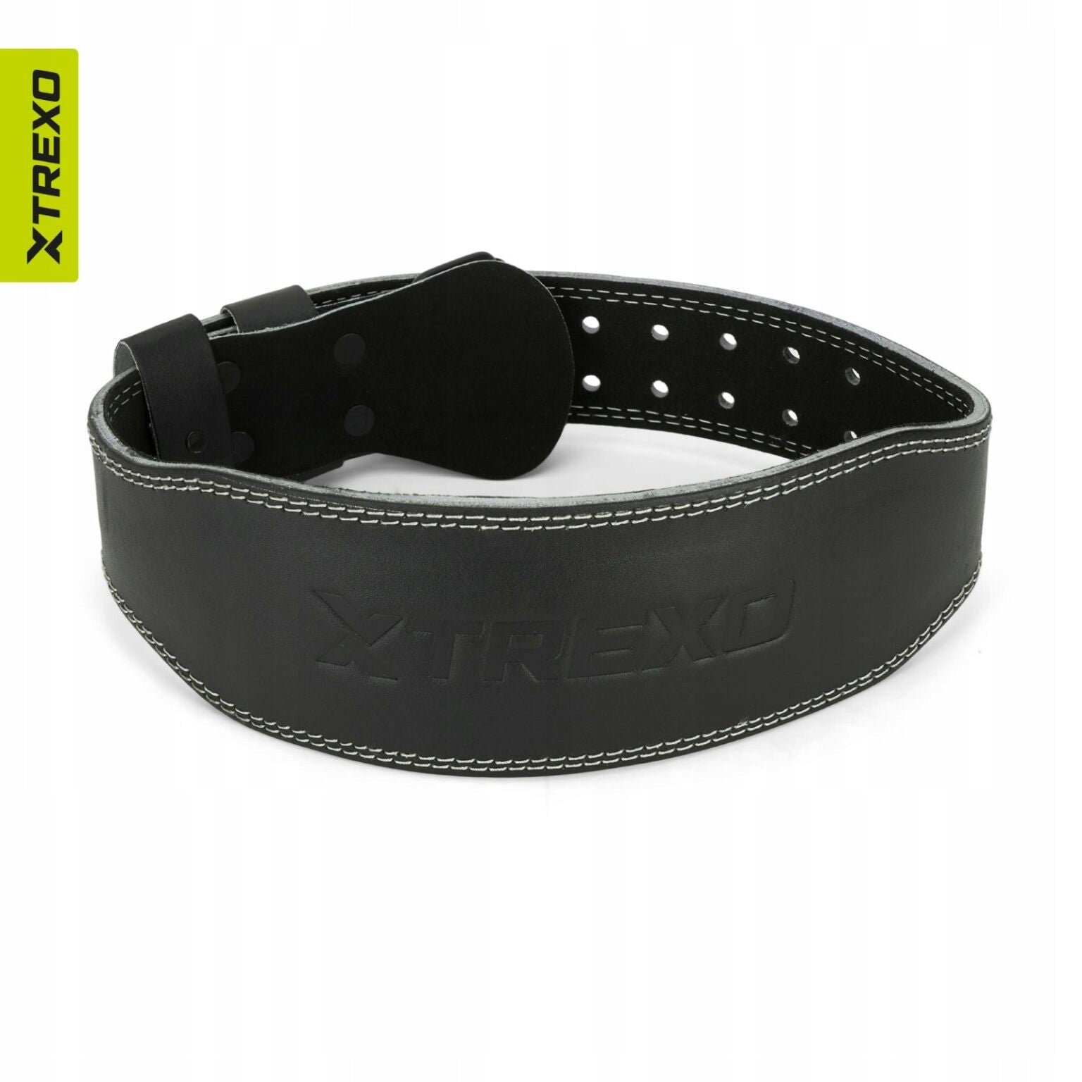 Weightlifting belt XTREXO GymRat leather black OS Brand Xtrexo