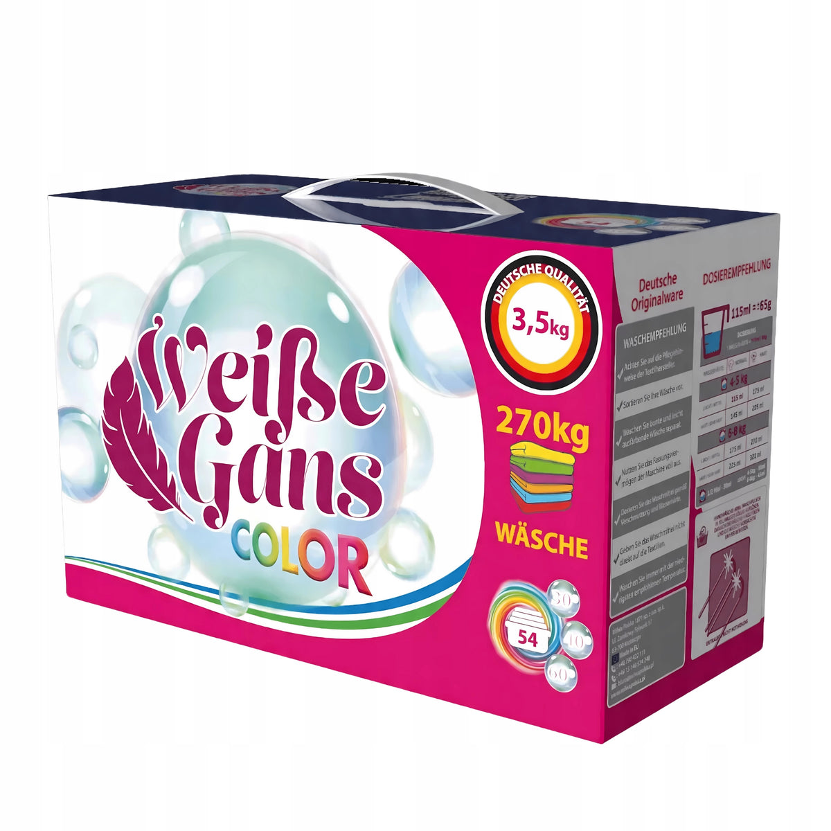 Weisse Gans German Colour Washing Powder for Coloured Fabrics 3,5 kg