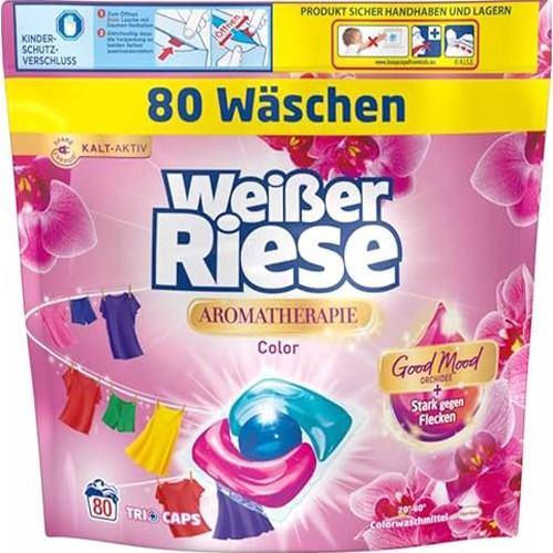 Weisser Riese AROMATHERAPIE Color Washing Capsules 80 Pack WeiBer DE