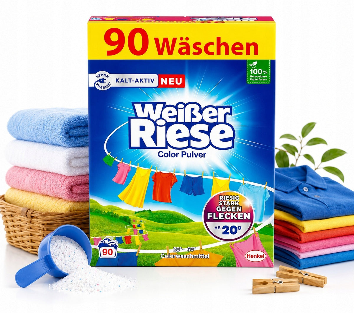 Weisser Riese Color Pulver Washing Powder 90 Washes 4,5 kg DE