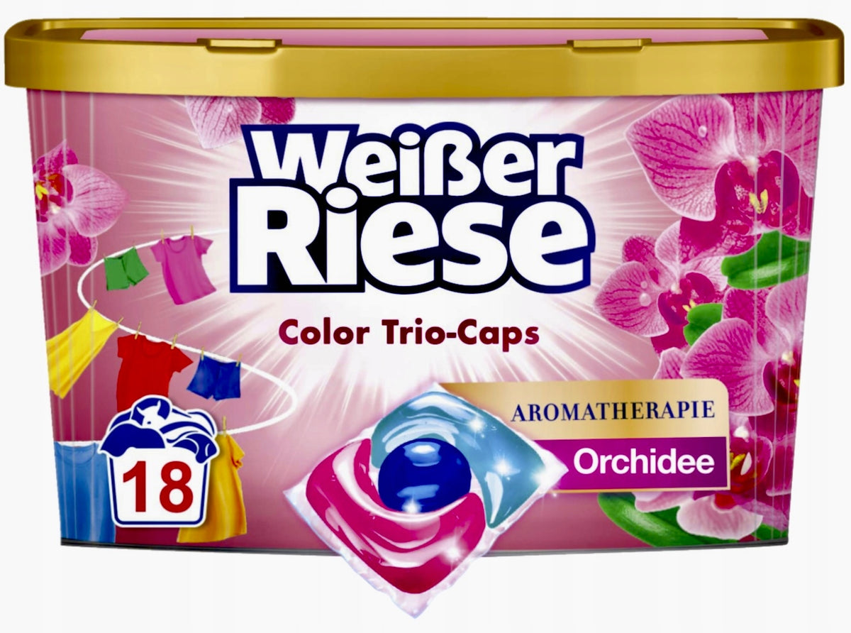 Weisser Riese Color Washing Capsules Aromatherapie Orchids 18 Pack