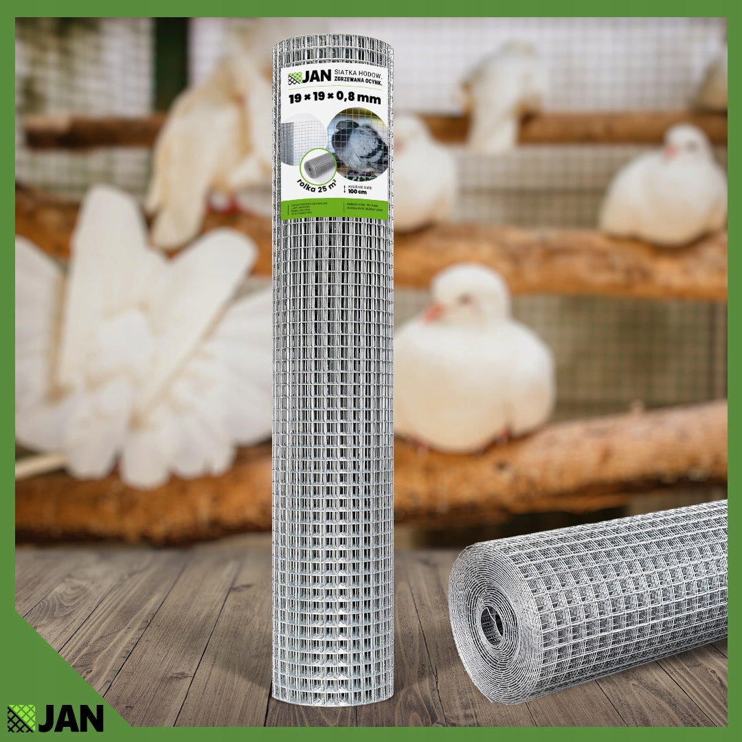 Welded Mesh OC 19x19x0,8mm for Aviary Fence 25m2 Cages Breeding Manufacturer Z.P.H. JAN
