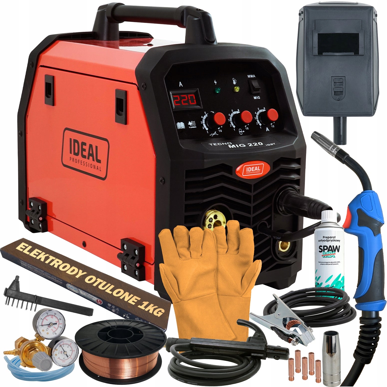 Welder 2in1 MIGOMAT MIG 220A MAG MMA IDEAL SET
