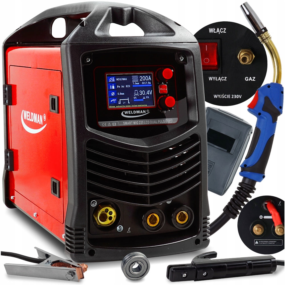 Welder MIGOMAT INVERTER 3in1 MIG MAG 200A ALU SYNERGY PULSE MMA 230V