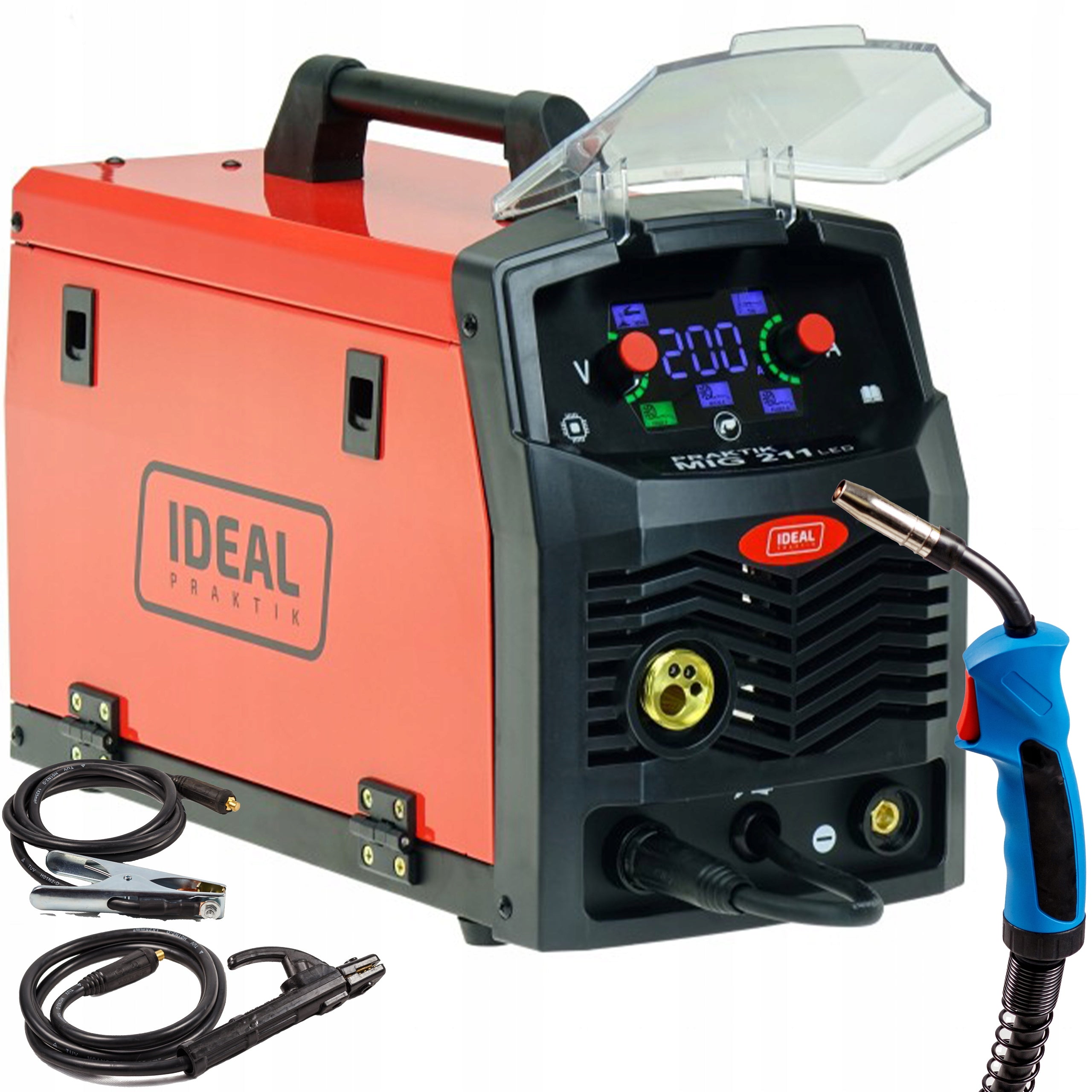 Welder MIGOMAT MIG MMA TIG PRAKTIK 211 SYNERGY LED IDEAL set of 4 Packaging status original