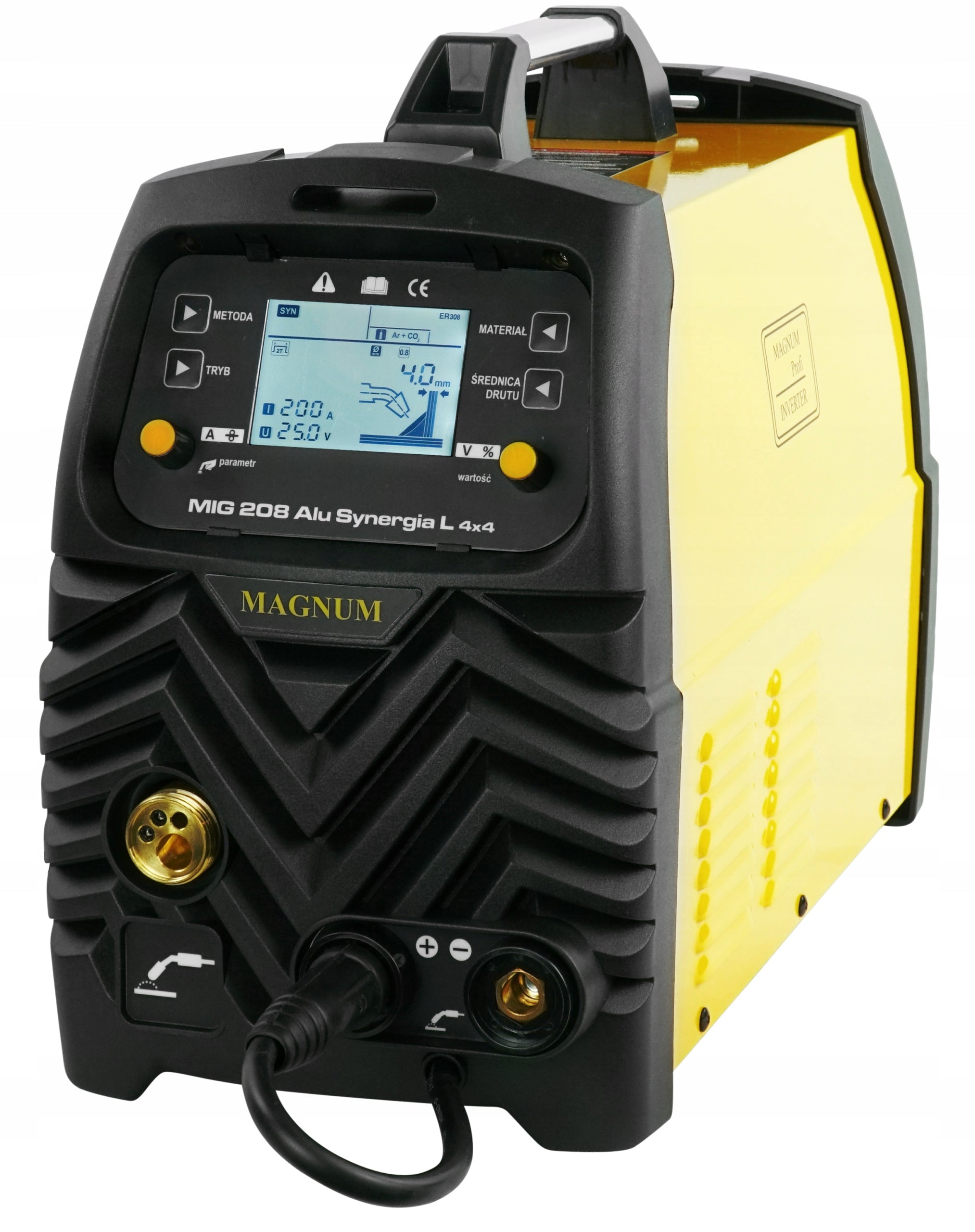 Welder MIGOMAT Magnum MIG 208 ALU Synergy 4R COLD WELD Point 2T 4T 230V Manufacturer code MIG 208 4X4 L ZESTAW HRS2
