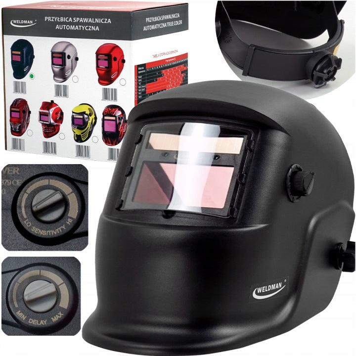 Welding MASK VISOR FALCON BLACK WELDMAN SELF-TINTING AUTOMATIC