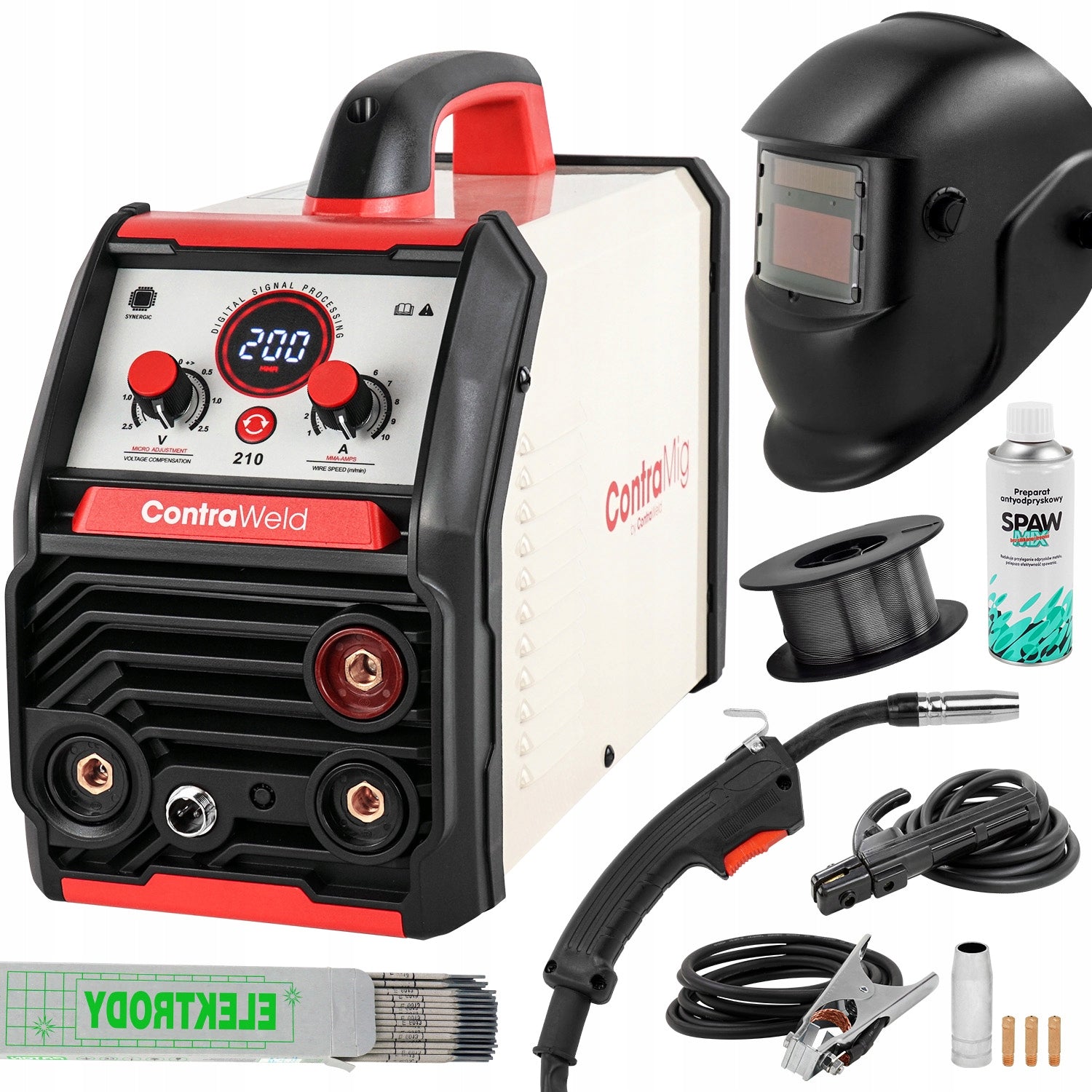 Welding machine MIGOMAT Contraweld WIRE gasless set 230V FLUX MMA Synergy