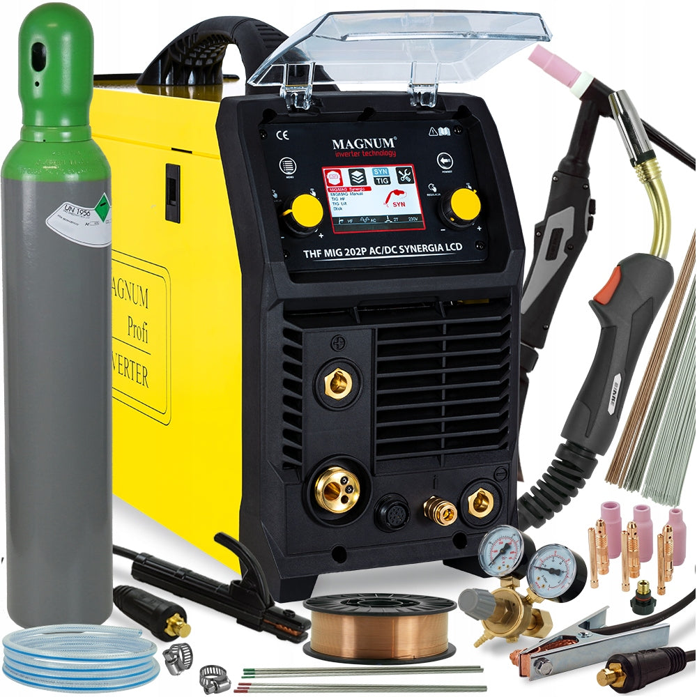Welding machine MIGOMAT MIG MAG TIG AC DC Magnum 202 PULS ALU SYNERGY Aluminium