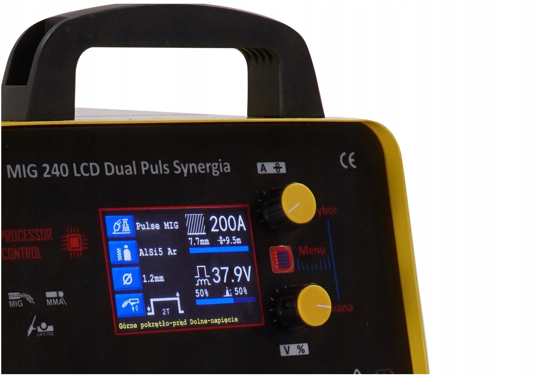 Welding machine MIGOMAT Magnum ALU SYNERGY DUAL PULS MIG MAG SET FOR WORK 4R Manufacturer code MIGOMAT MIG 240 LCD DP KPW5