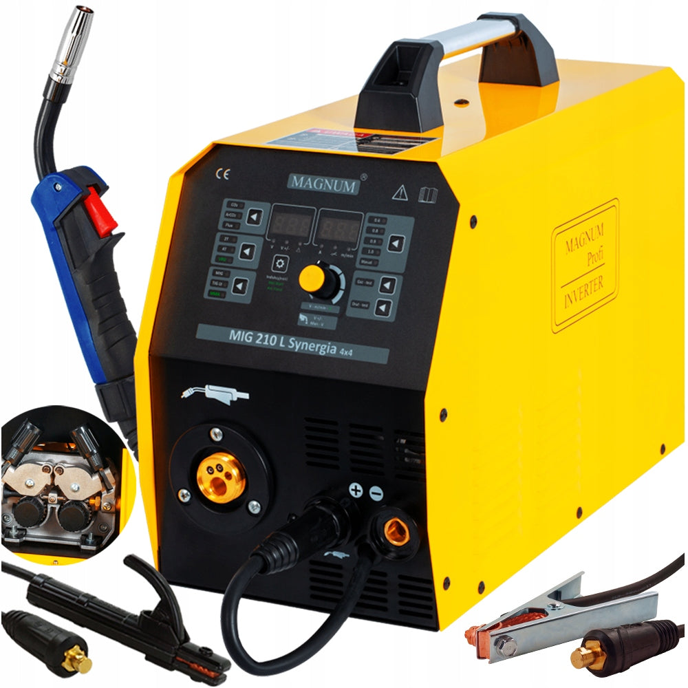 Welding machine MIGOMAT Magnum MIG 210 Synergy 200A 230V 4x4 INVERTER feeder