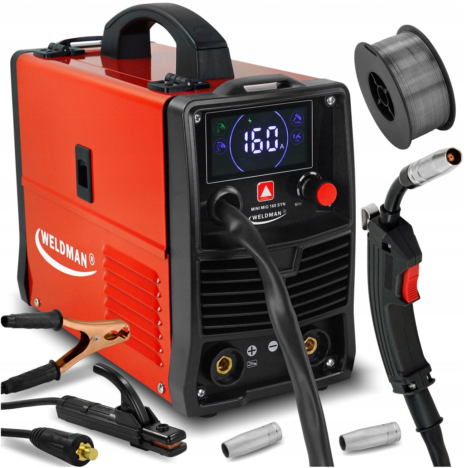 Welding machine MIGOMAT semi-automatic gas-free Weldman MIG 160 FCAW FLUX Synergy