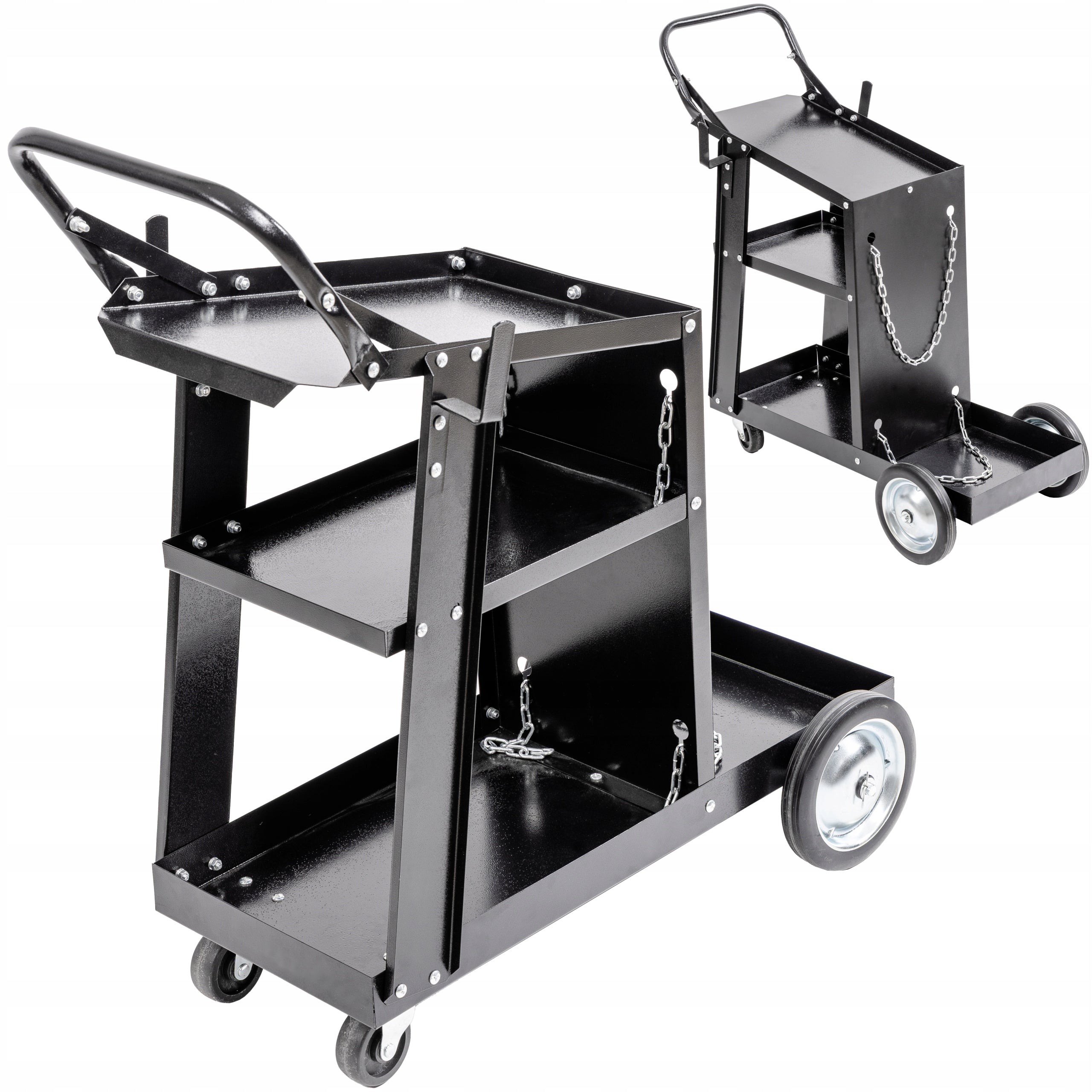 Welding trolley for welding machine Cylinder shelf Stable Mobile 4 shelves DEDRA
