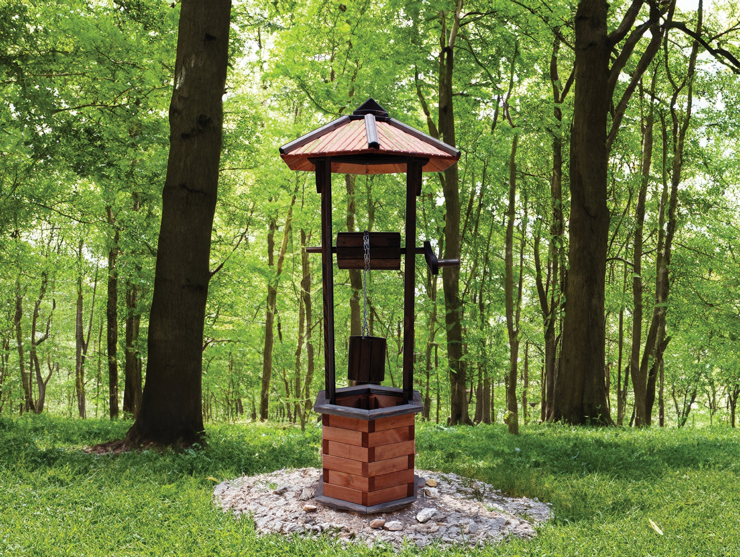 Well for garden made of wood Garden wells made of wood 125cm Polish Manufacturer Manufacturer no brand