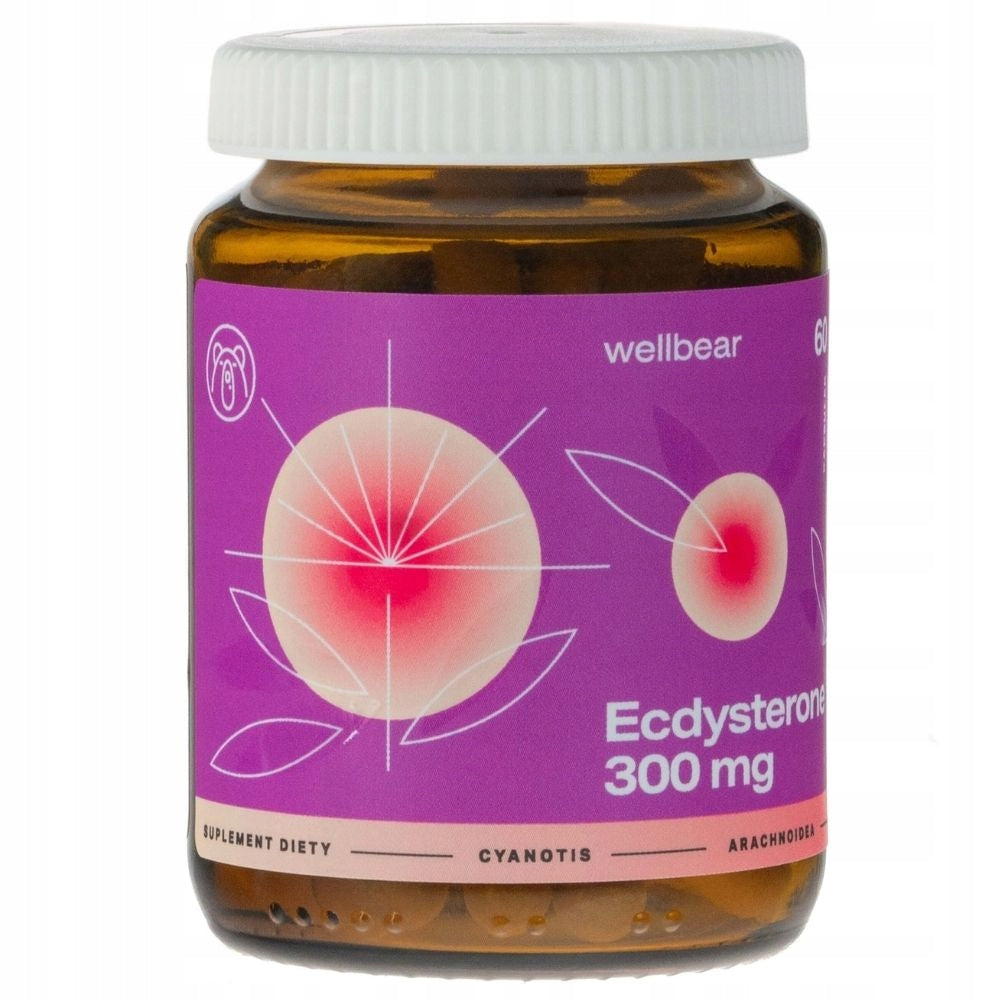 Wellbear Ecdysterone 300mg Extract Cyanotis Muscle 60 capsules Expiration date at least 1 year from the date of purchase