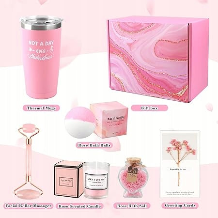 Wellness Set for Women, 6-Piece Rose Fragrance Bath Set Brand no brand