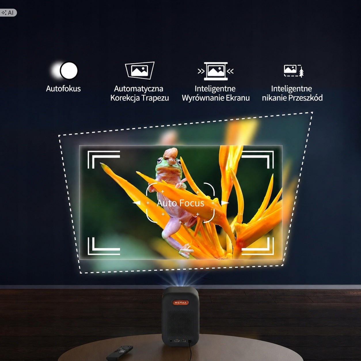 Wemax 1080p LCD 320 lm Bluetooth Projector with Built-in Speakers Brand no brand