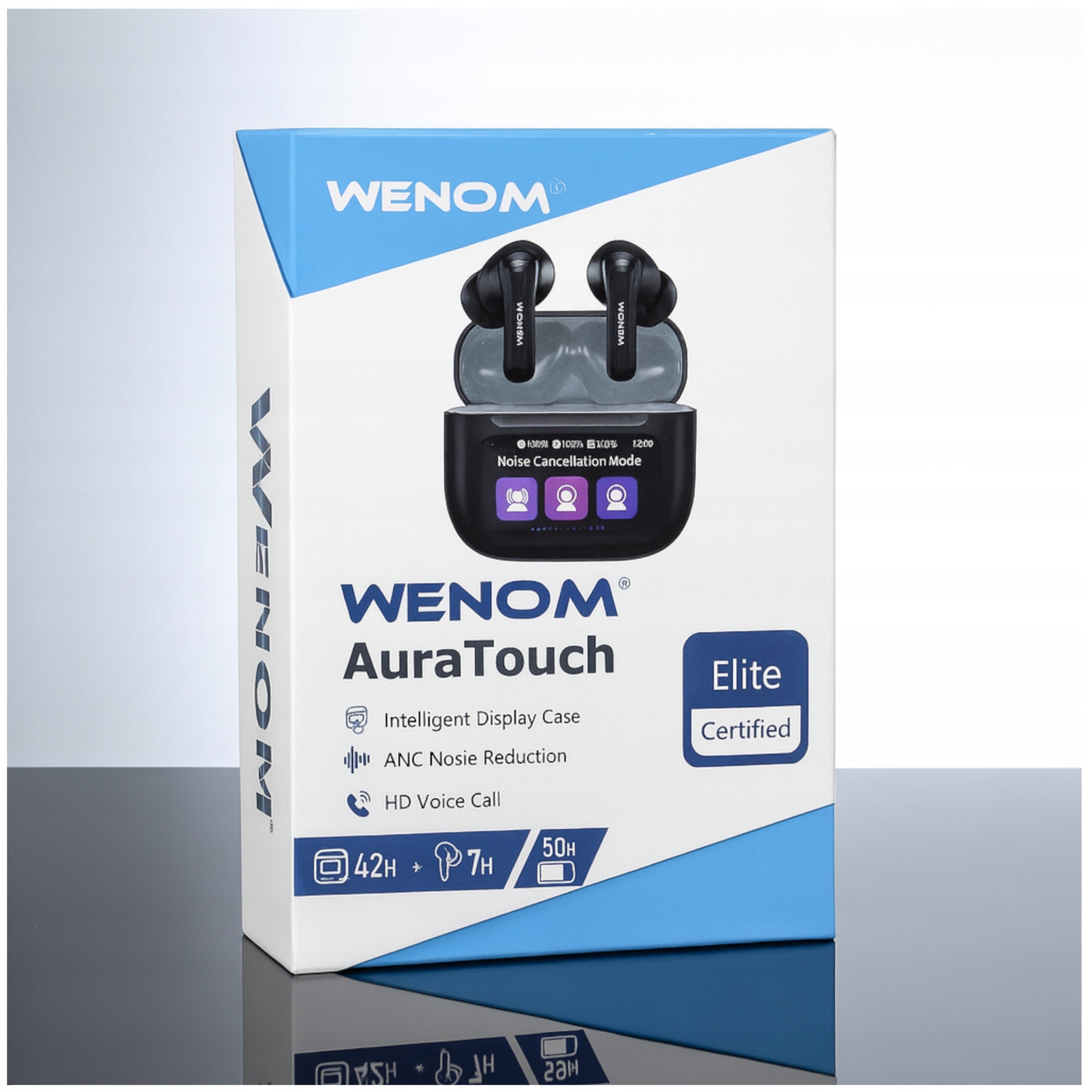 Wenom Aura BLUETOOTH 5.4 ANC Wireless In-Ear Headphones Talk Day Packaging status original