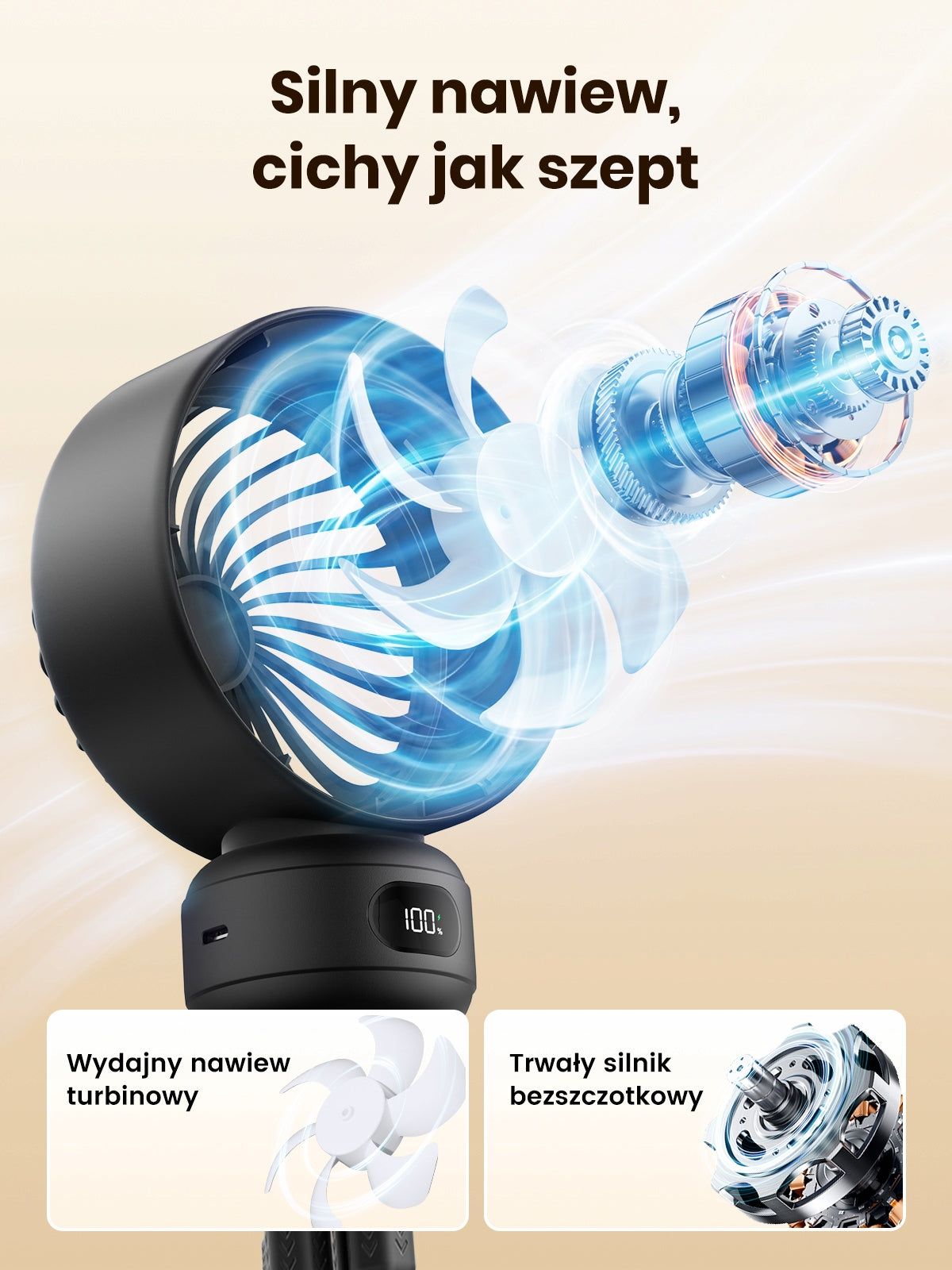 Wentylator do Wózka Warmco Ośmiornica Wiatrak Elastyczny Cichy USB 4000mAh Manufacturer code DB1