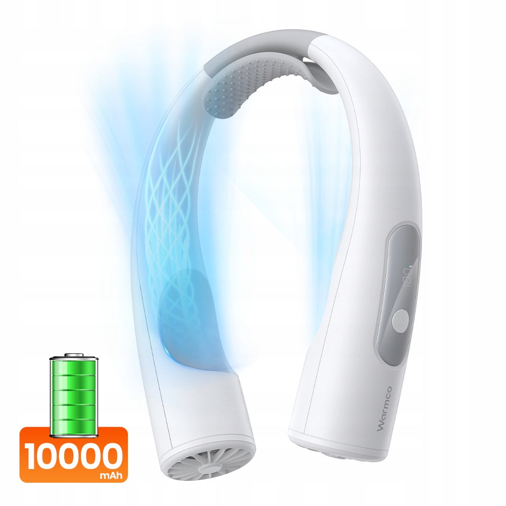 Wentylator na Szyję Warmco Wiatrak Sportowy Bezłopatkowy USB Cichy 10000mAh
