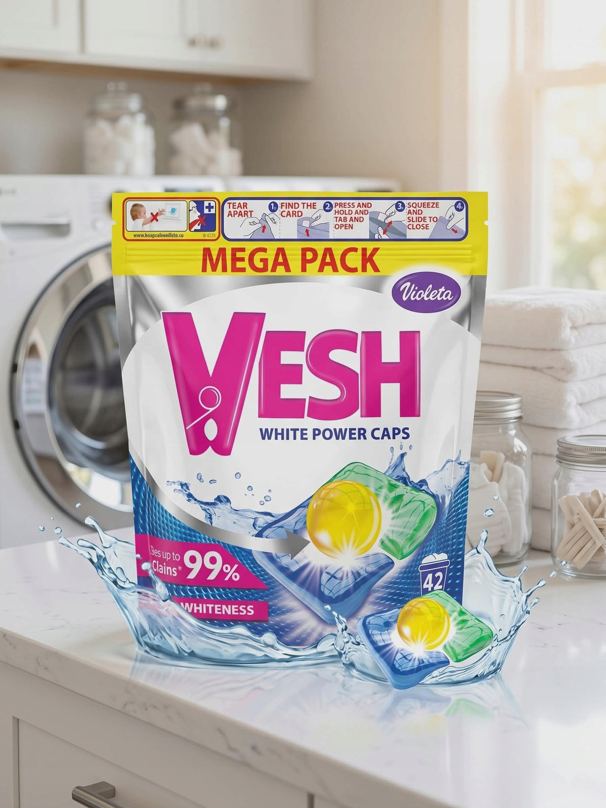 Wesh Mega pack 42 darabos mosókapszula szuper intenzív