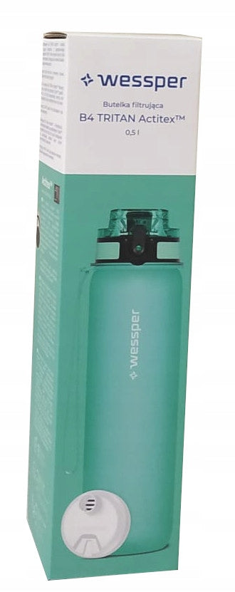 Wessper B4 Tritan Actitex Filter bottle 0,5L green + filter