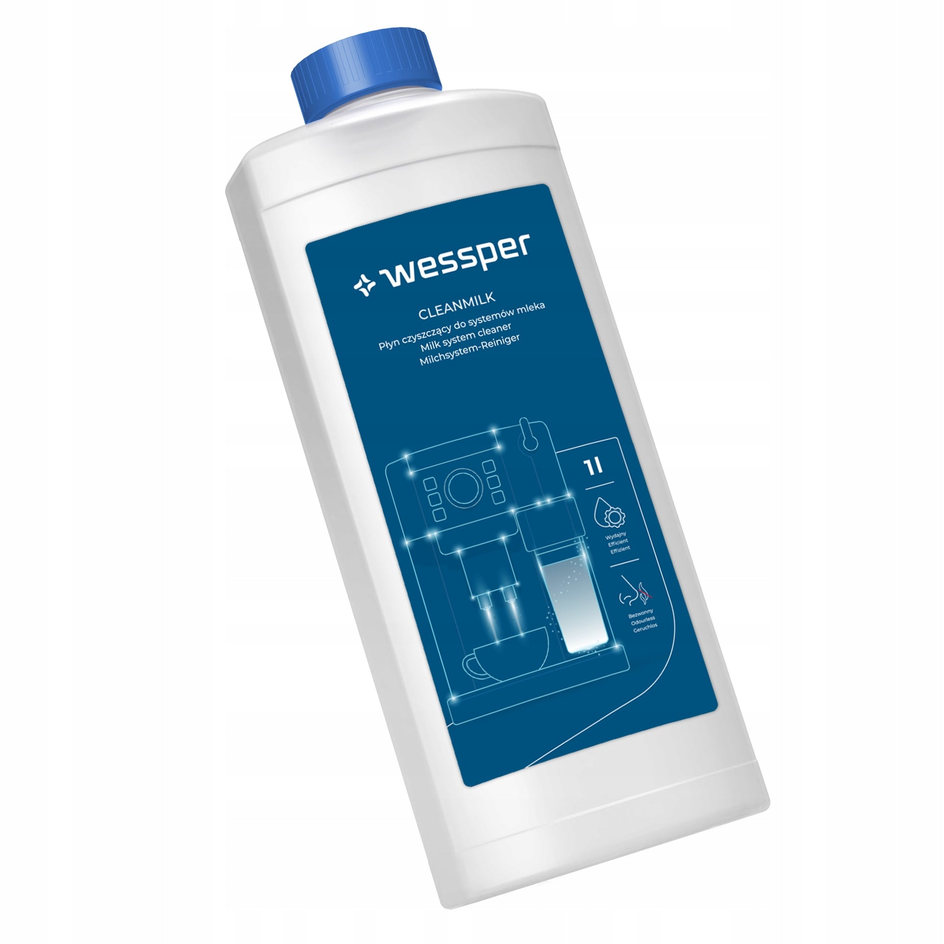 Wessper CleanMilk 1L milk system cleaner in coffee maker Brand Wessper