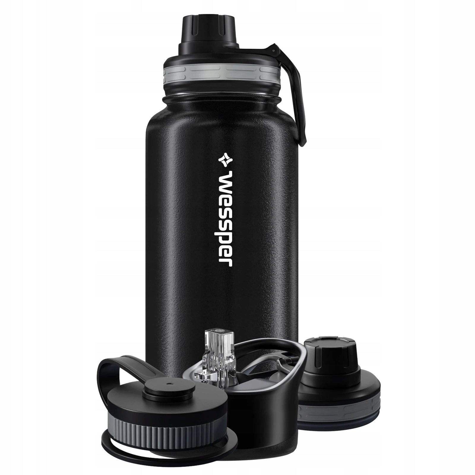 Wessper Thermal bottle THERMOSTEEL steel thermos black 1000ml Manufacturer code WES266-BK-700