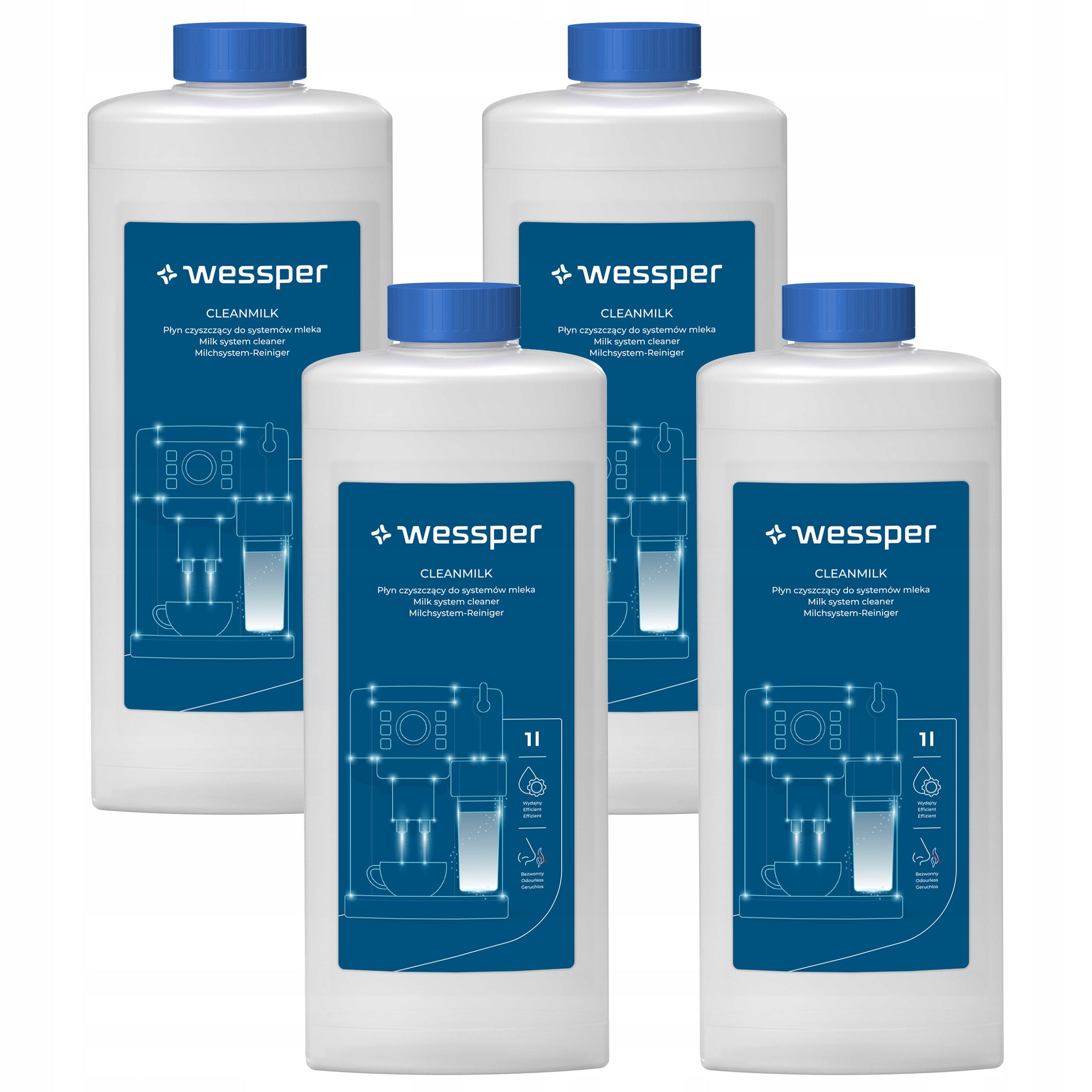 Wessper milk system cleaner in 1L 1000ml 4x machine