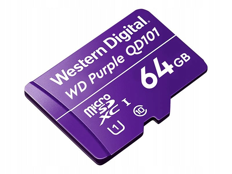 Western Digital WD Purple 64GB Surveillance microSD XC Class - 10 UHS 1 Manufacturer WD
