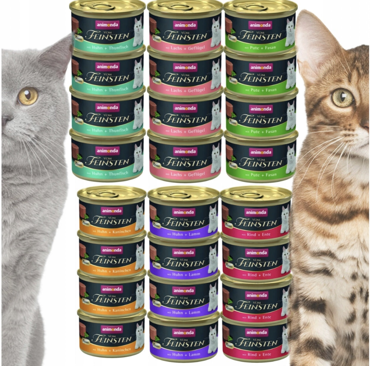 Wet Cat Food Animonda Vom Feinsten Mousse Mix of Flavors 85g*24pcs