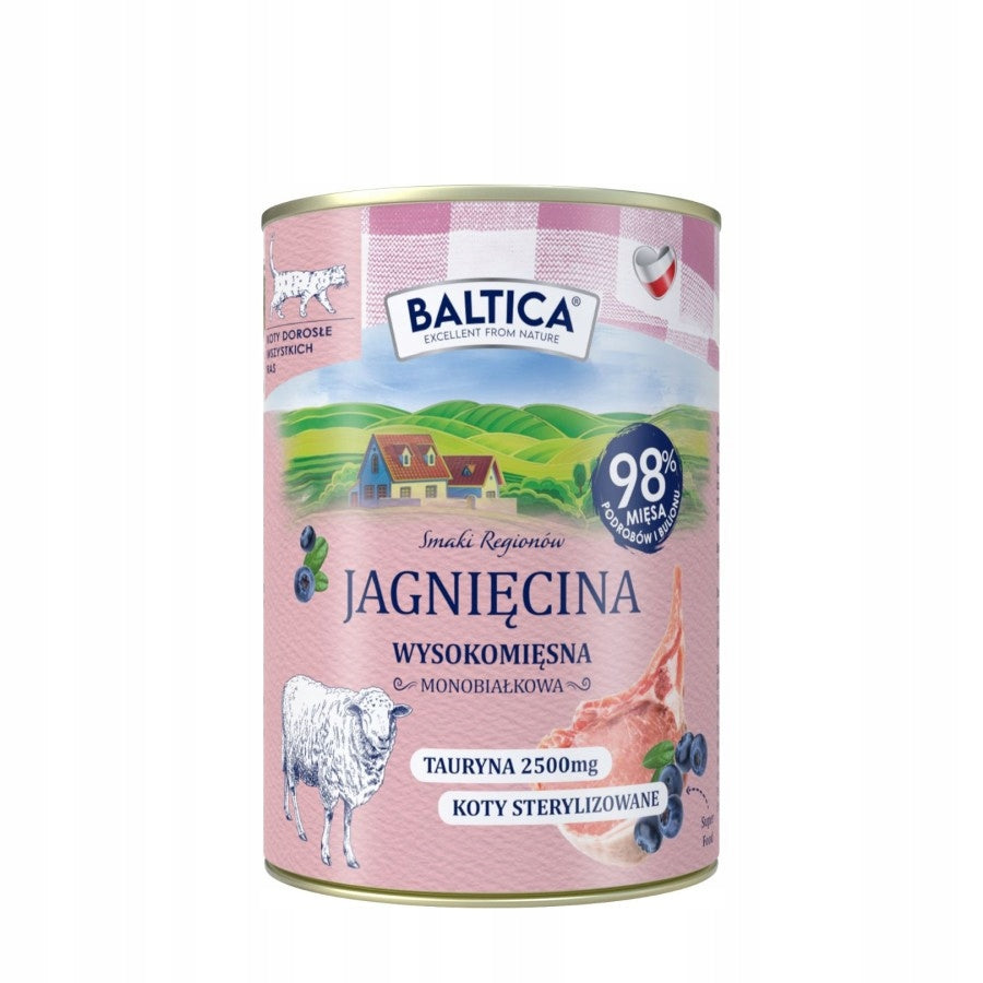Wet Cat Food BALTICA Lamb 400 g
