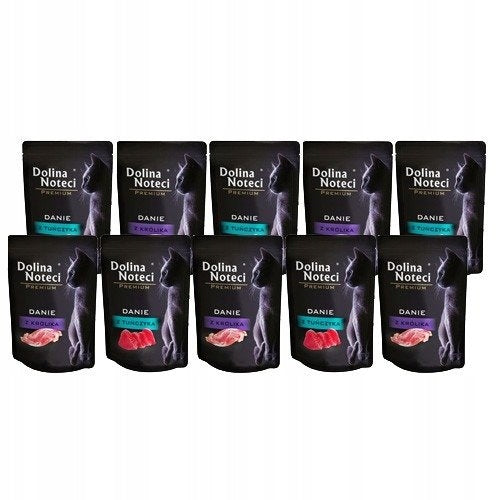 Wet Cat Food DOLINA NOTECI Premium MIX OF FLAVORS 10x85g GRAIN-FREE
