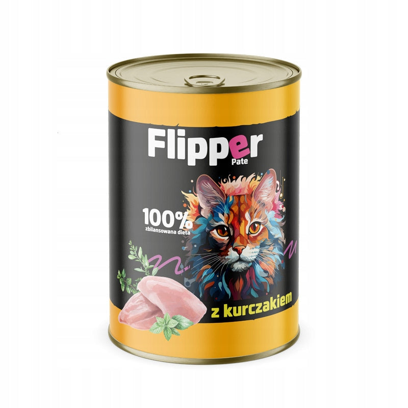 Wet Cat Food Flipper Pate with Chicken 400 g