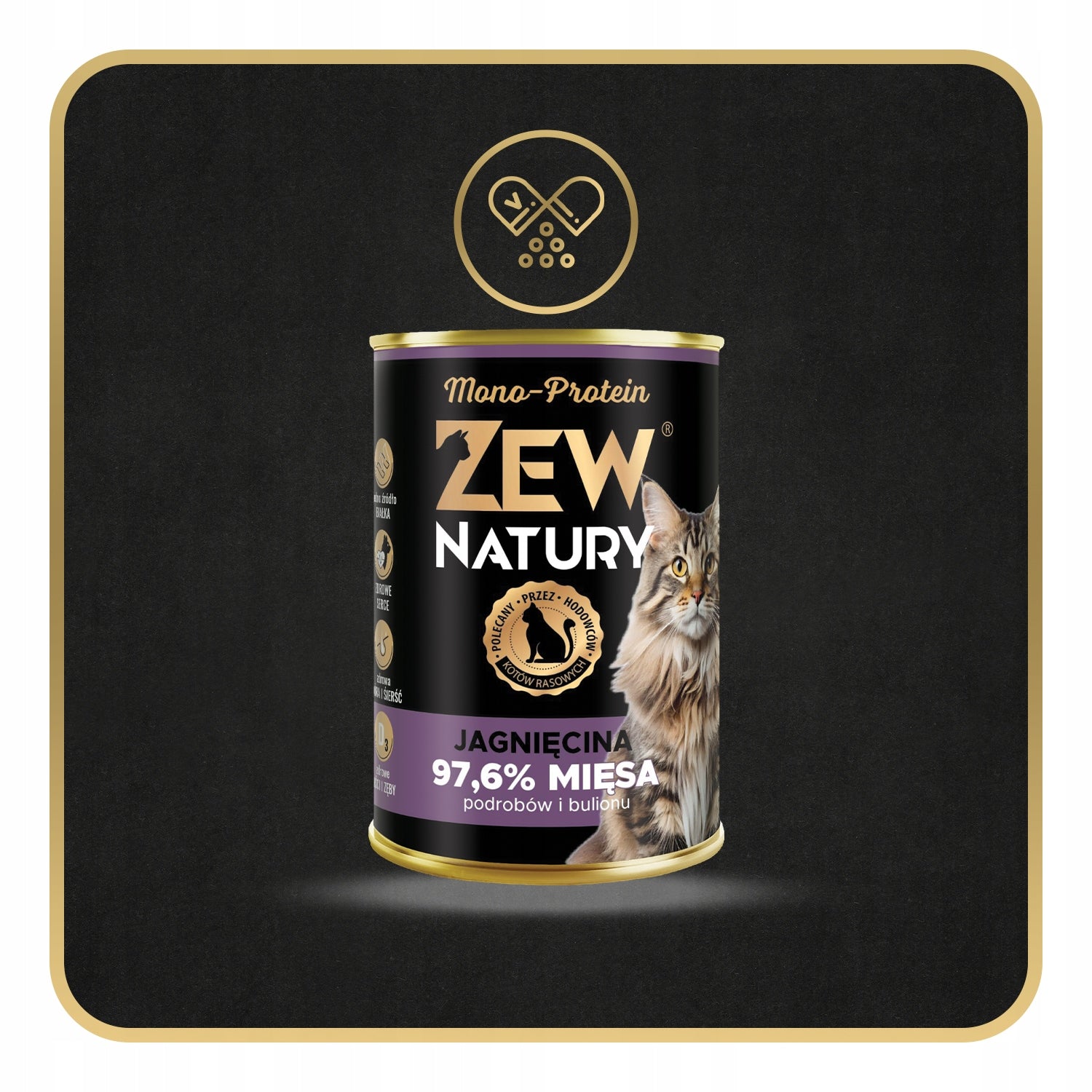 Wet Cat Food Mono-Protein Lamb Can 400g Zew Natury Manufacturer code MONO-PROTEIN
