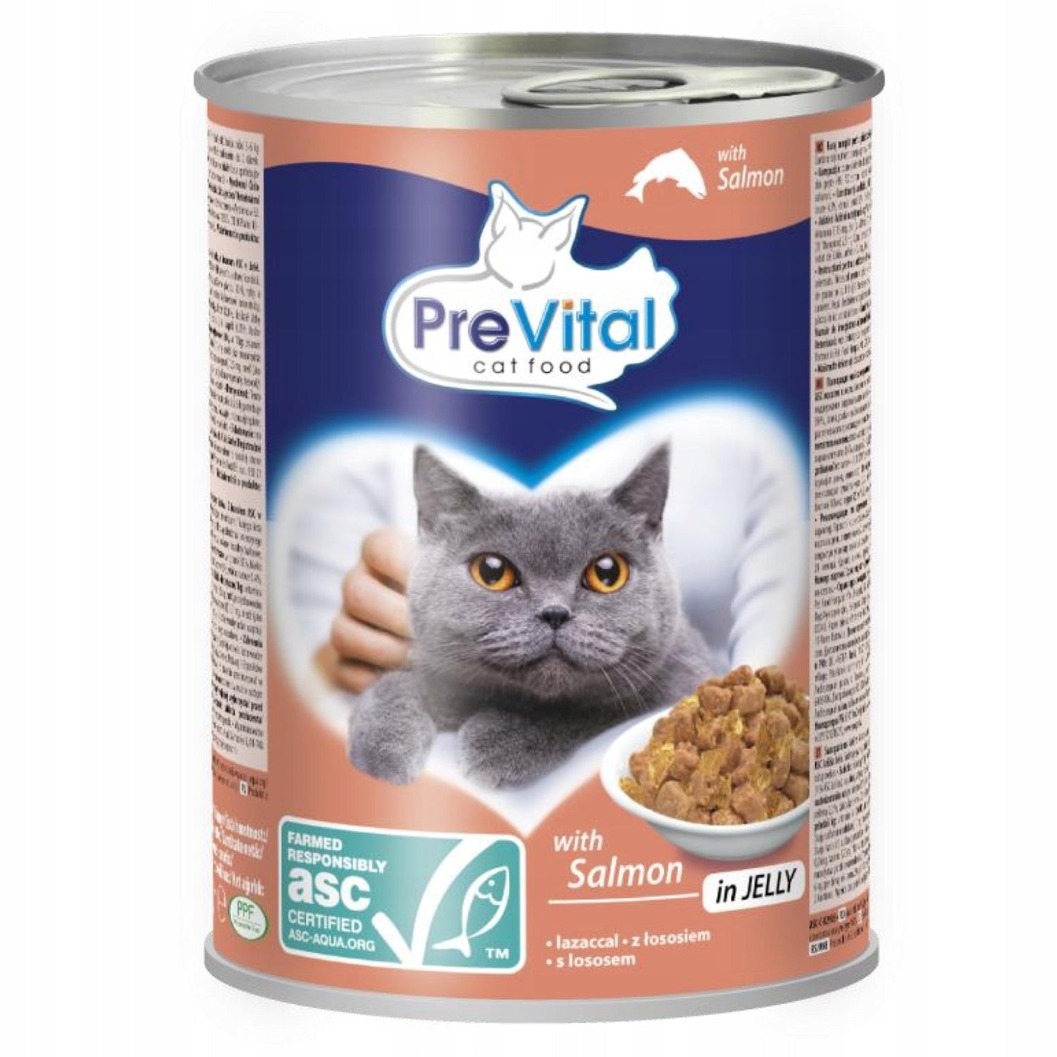 Wet Cat Food Salmon ASC in Jelly 415 g Can Prevital EAN (GTIN) 5999566111785