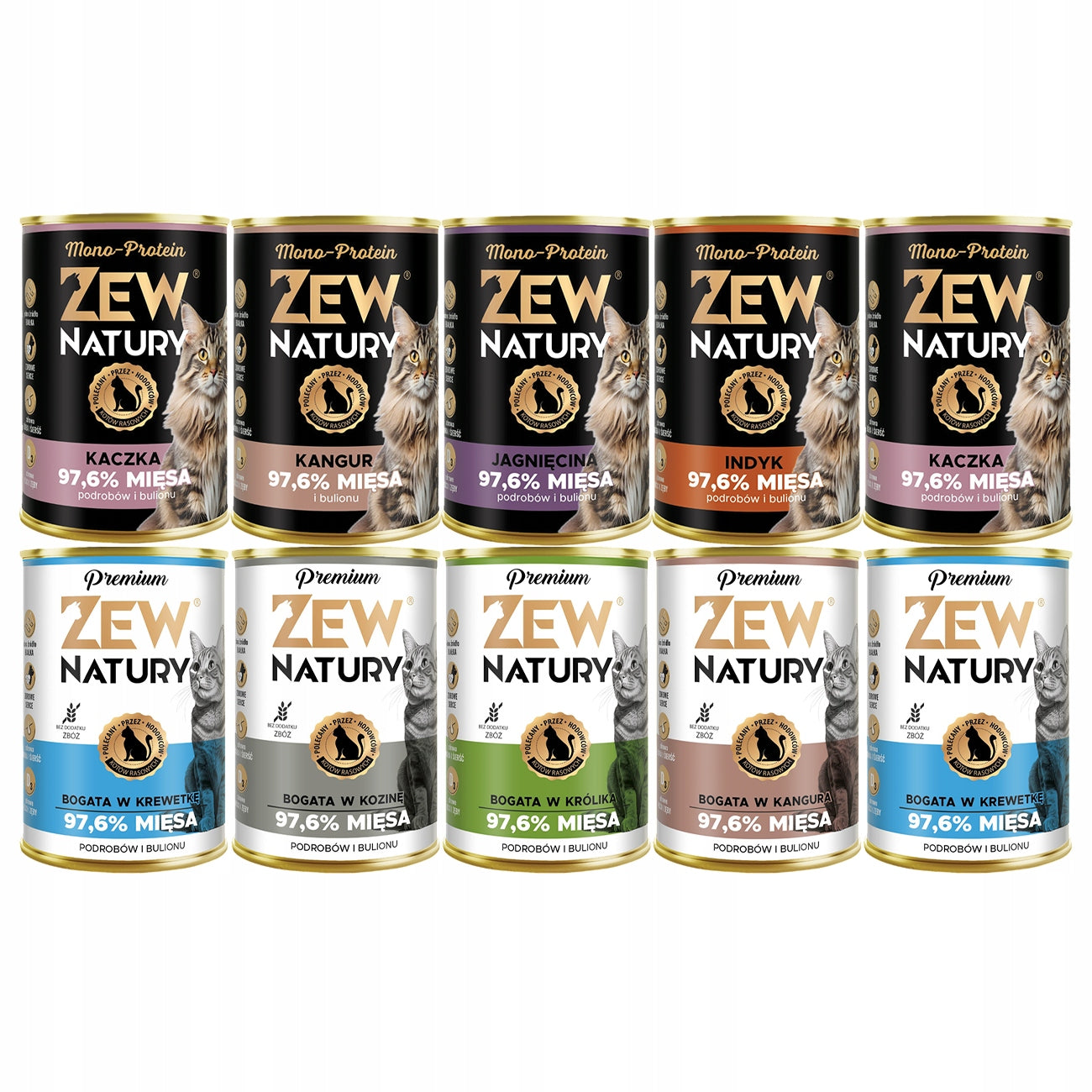 Wet Cat Food Zew Natury Premium Rich in Mix Mono-Protein 10x400