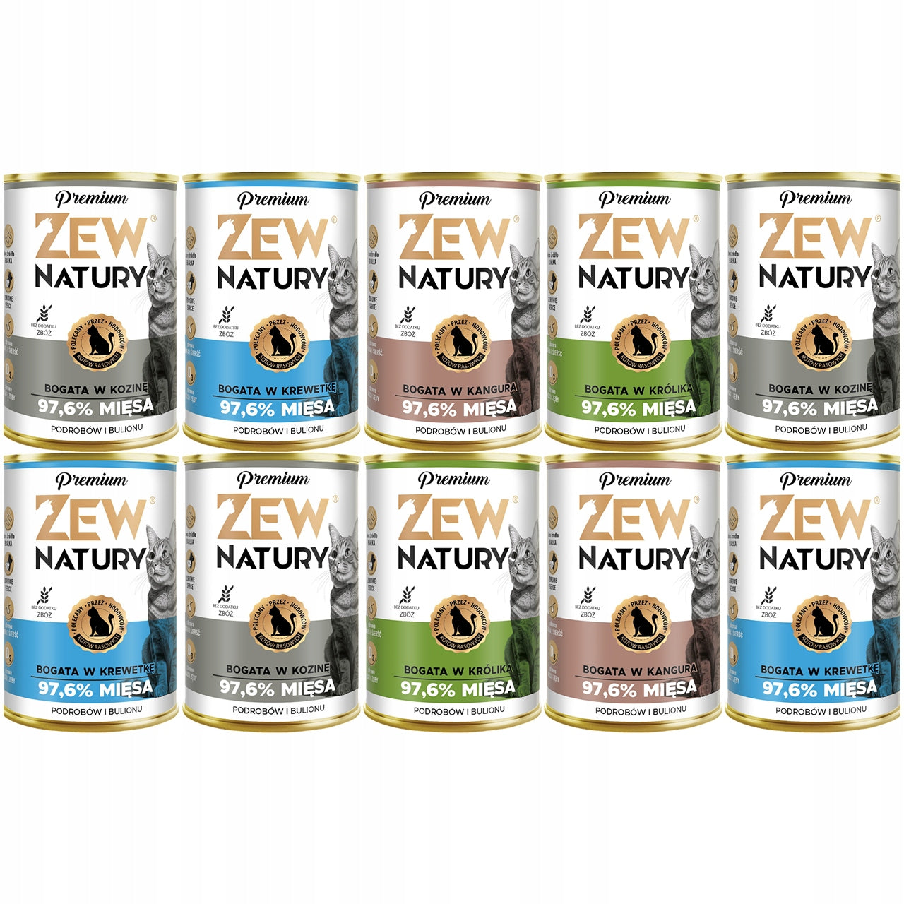 Wet Cat Food Zew Natury Premium Rich in Mix of Flavours 10x400