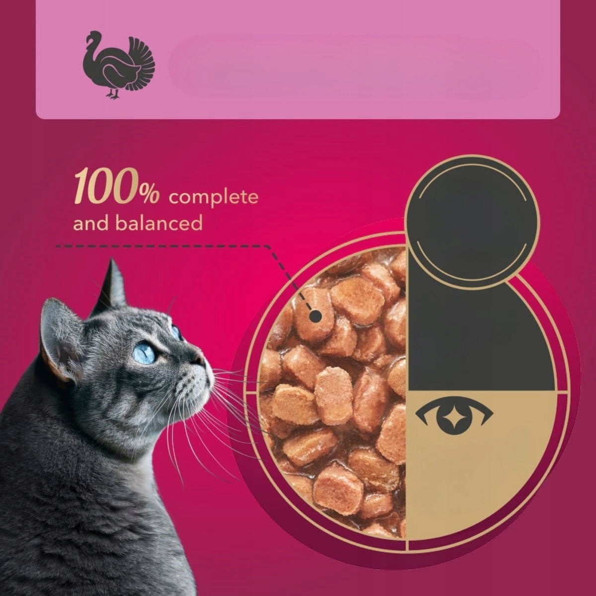 Wet Cat Food with Turkey in Sauce 85g My Love Wet Food Sachet Packaging status original