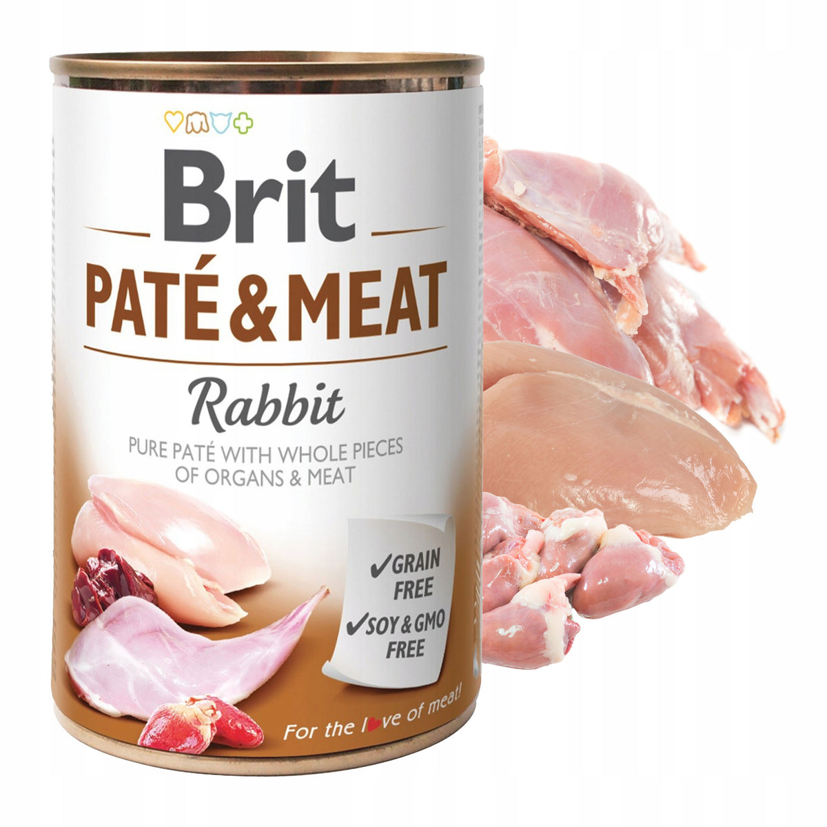 Wet Dog Food Brit Pate Meat Rabbit with Rabbit Flavour 400 g Brand Brit